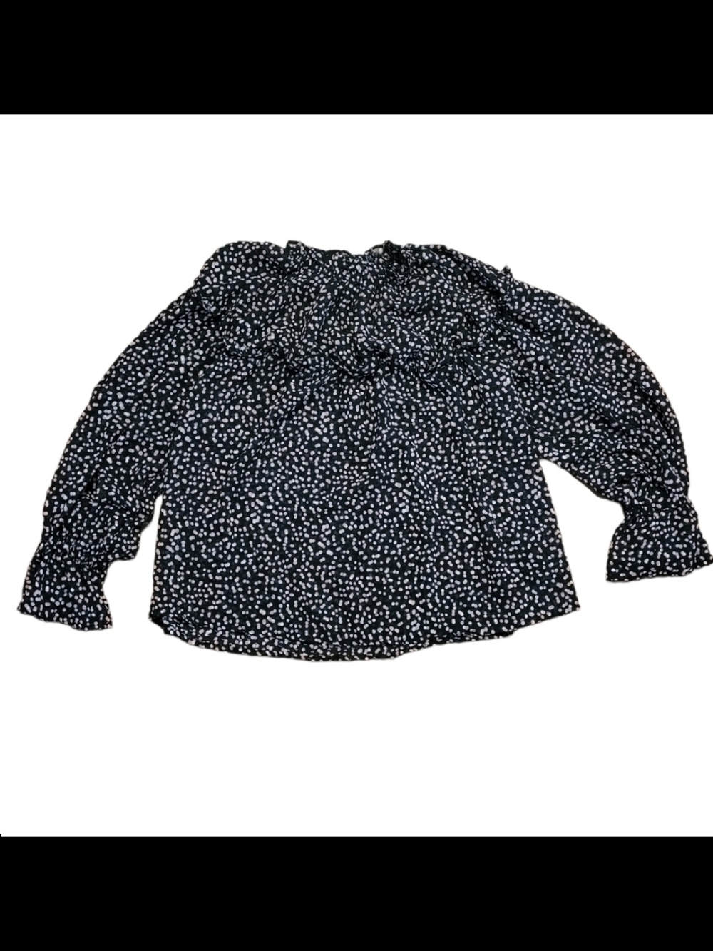 Who What Wear Printed Balloon Long Sleeve Blouse Sz S - Picture 2 of 10